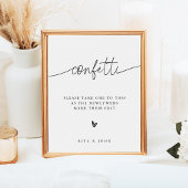Modernes Minimalistisches Confetti abschicken Hoch Poster