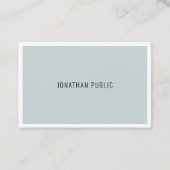 Modernes Minimalistisches, Cooles Blue Green Sleek Visitenkarte (Vorderseite)