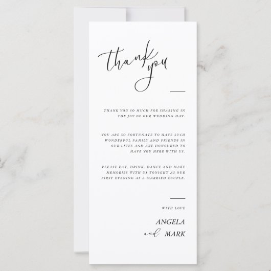 Modernes Minimalistisches Dankeschön an die Kallig (Vorderseite)