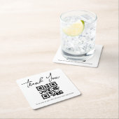 modernes minimalistisches Dankeschön Business-qm-C Rechteckiger Pappuntersetzer (Vor Ort)