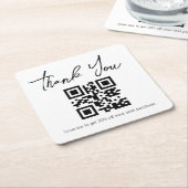 modernes minimalistisches Dankeschön Business-qm-C Rechteckiger Pappuntersetzer (angewinkelt)