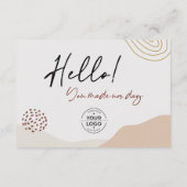 Modernes Minimalistisches Dankeschön für das QR-Lo Dankeskarte (Rückseite)