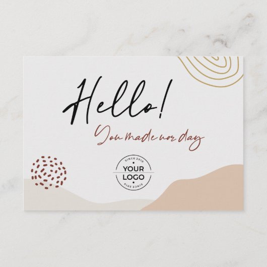 Modernes Minimalistisches Dankeschön für das QR-Lo Dankeskarte (Rückseite)