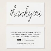 Modernes Minimalistisches Dankeschön für die Beste (Vorne & Hinten)