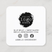 Modernes Minimalistisches Dankeschön für Ihr klein Quadratische Visitenkarte (Rückseite)