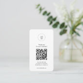 Modernes Minimalistisches Dankeschön Review Visitenkarte (Stehend Vorderseite)