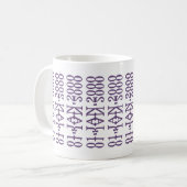 Modernes minimalistisches Datum Versteckte Nachric Kaffeetasse (Vorderseite Links)