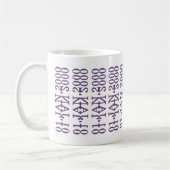 Modernes minimalistisches Datum Versteckte Nachric Kaffeetasse (Links)