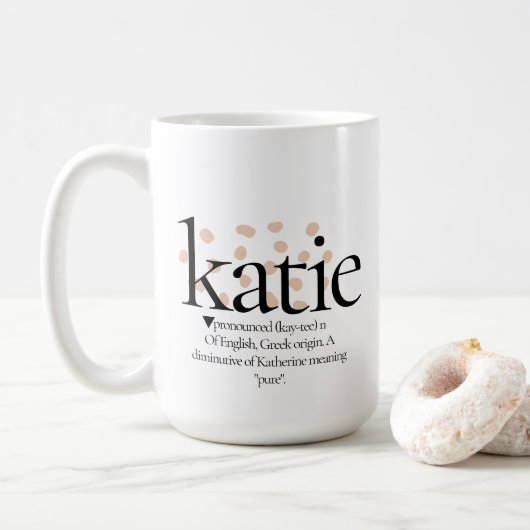 Modernes Minimalistisches Definieren der Katie 15o Kaffeetasse (Mit Donut)