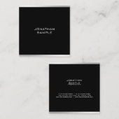 Modernes Minimalistisches Design Beruflich Chic Si Quadratische Visitenkarte (Vorne/Hinten)