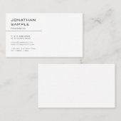 Modernes, Minimalistisches Design Elegant Schlicht Visitenkarte (Vorne/Hinten)