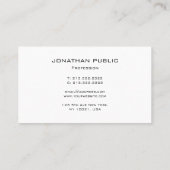 Modernes Minimalistisches Design Elegante Signatur Visitenkarte (Rückseite)