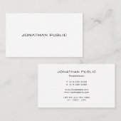 Modernes Minimalistisches Design Elegante Signatur Visitenkarte (Vorne/Hinten)