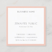 Modernes, Minimalistisches Design Elegante Trendy Quadratische Visitenkarte (Rückseite)