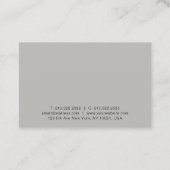 Modernes Minimalistisches Design Elegante Vorlage  Visitenkarte (Rückseite)