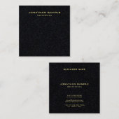 Modernes Minimalistisches Design Gold Name Modern Quadratische Visitenkarte (Vorne/Hinten)