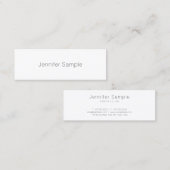 Modernes, Minimalistisches Design Mini Visitenkarte (Vorne/Hinten)