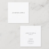 Modernes, Minimalistisches Design Quadratische Visitenkarte (Vorne/Hinten)