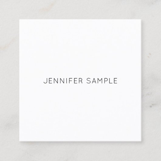 Modernes, Minimalistisches Design Quadratische Visitenkarte (Vorderseite)