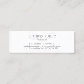 Modernes Minimalistisches Design Rosa Beruflich Mini Visitenkarte (Rückseite)