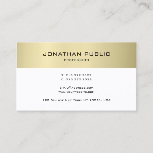 Modernes, Minimalistisches Design, Schlichtes Desi Visitenkarte (Vorderseite)