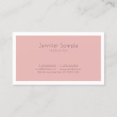 Modernes Minimalistisches Design Schlichtes Design Visitenkarte (Rückseite)