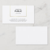 Modernes Minimalistisches Design Trendy Gold Schli Visitenkarte (Vorne/Hinten)