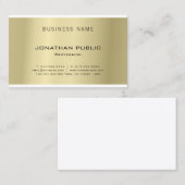 Modernes Minimalistisches Design Trendy Gold Schli Visitenkarte (Vorne/Hinten)