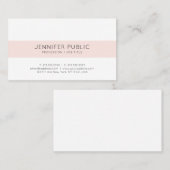 Modernes Minimalistisches Design Trendy Pink Schli Visitenkarte (Vorne/Hinten)