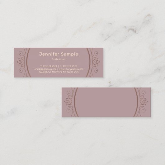 Modernes, Minimalistisches Design Trendy Template Mini Visitenkarte (Vorne/Hinten)
