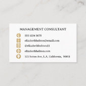 Modernes Minimalistisches Design Visitenkarte (Rückseite)