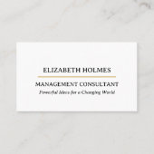 Modernes Minimalistisches Design Visitenkarte (Vorderseite)