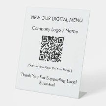 Modernes minimalistisches digitales Menü QR-Code R