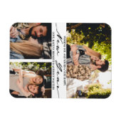 Modernes Minimalistisches Drehbuch 3 FotoCollage N Magnet (Horizontal)