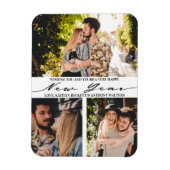 Modernes Minimalistisches Drehbuch 3 FotoCollage N Magnet (Vertikal)