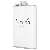 Modernes Minimalistisches Drehbuch Bachelorette Br Flachmann (Links)