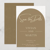 Modernes Minimalistisches Drehbuch Goldener Staub  Einladung (Vorne/Hinten)
