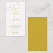 Modernes Minimalistisches Drehbuch, Hochzeit Danke Begleitkarte (Vorne/Hinten)