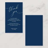 Modernes Minimalistisches Drehbuch, Hochzeit Danke Begleitkarte (Vorne/Hinten)