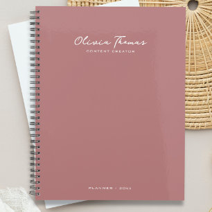 Modernes Minimalistisches Drehbuch Personalisiert  Planer