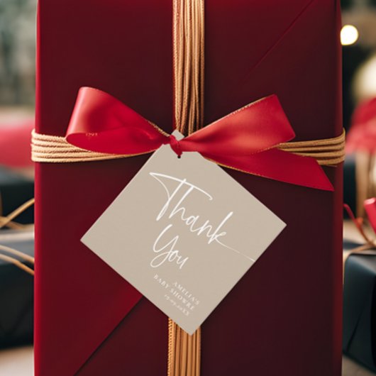 Modernes Minimalistisches Drehbuch Vielen Dank Geschenkanhänger