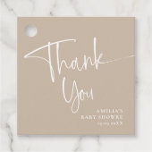 Modernes Minimalistisches Drehbuch Vielen Dank Geschenkanhänger (Vorderseite)