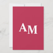 Modernes Minimalistisches Drehbuch Viva Magenta Br Einladung (Rückseite)