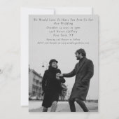 Modernes Minimalistisches Drehbuch Zwei-Foto-Hochz Einladung (Rückseite)