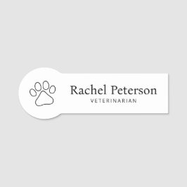 Modernes Minimalistisches Drucktiergerät Namensschild