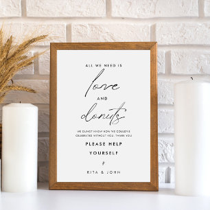 Modernes Minimalistisches Dunot Bar Wedding Cake S Poster