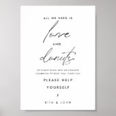 Modernes Minimalistisches Dunot Bar Wedding Cake S Poster (Vorne)