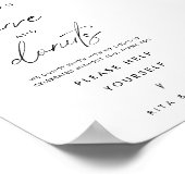 Modernes Minimalistisches Dunot Bar Wedding Cake S Poster (Ecke)