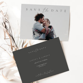 Modernes Minimalistisches Dusty Gray Foto Save the