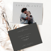 Modernes Minimalistisches Dusty Gray Foto Save the